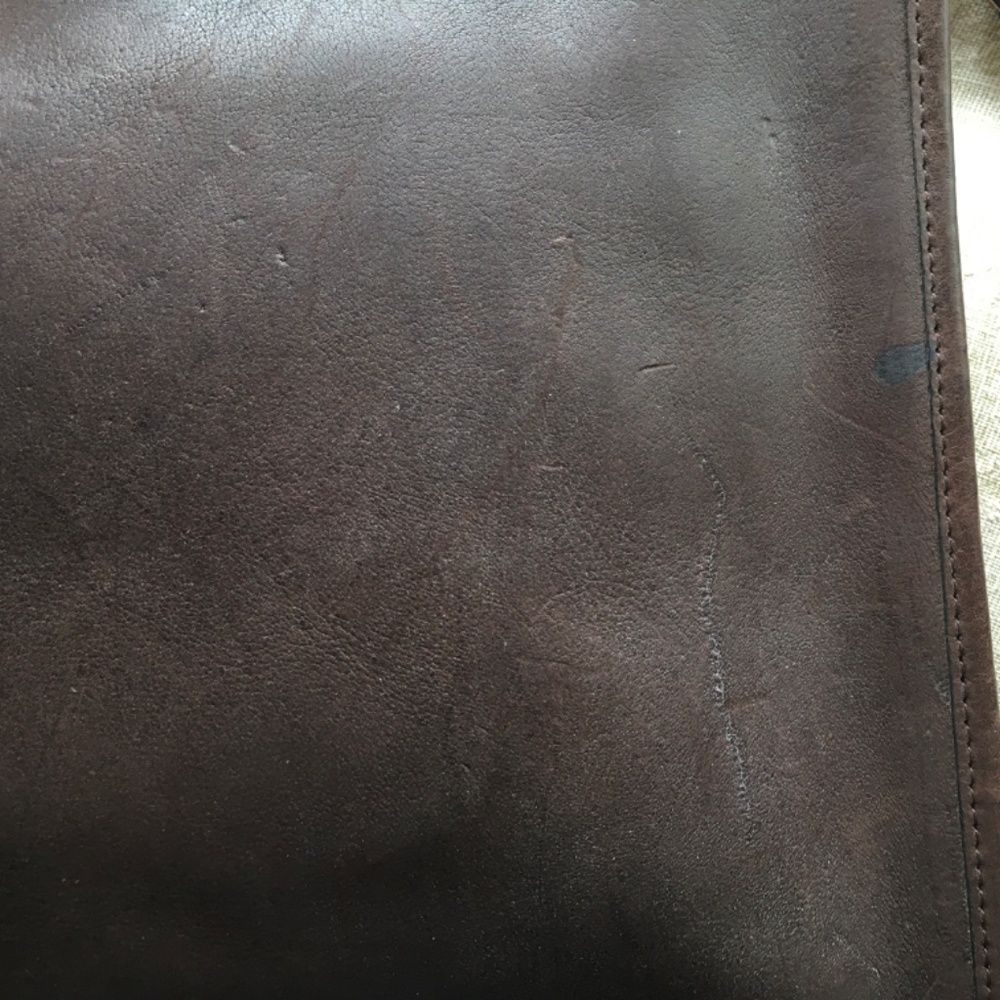 1970’s Vintage NYC Coach Mahogany Leather Clutch Bag - Picture 7 of 8